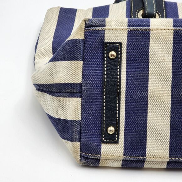 Dooney & Bourke Vintage Striped Canvas Tote Bag HTF - Picture 10 of 15